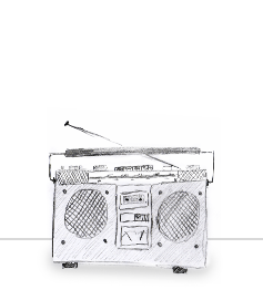 Illustration eines Radios