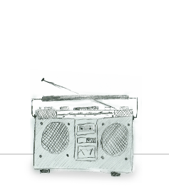 Illustration eines Radios