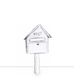 Illustration eines Postkastens